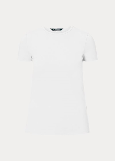 Playeras Ralph Lauren Mujer Blancos - Cotton-Blend - QHKYA6130